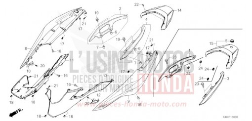 HOUSSE DE CARROSSERIE/POIGNEE ARRIERE NSS125ADT de 2026